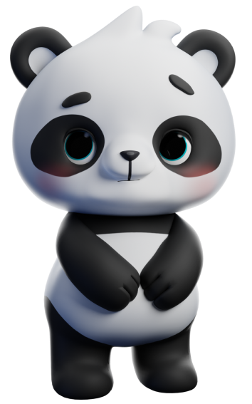 Standing panda image